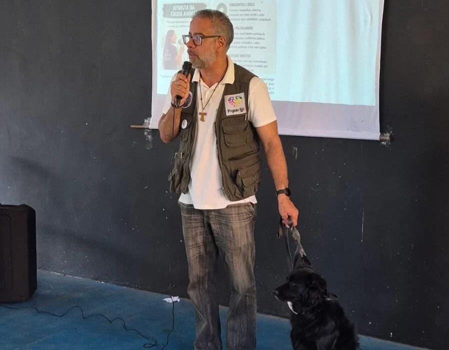 Fernando Silva leva conscientização sobre proteção animal a mais de 750 crianças em escola municipal de São Paulo